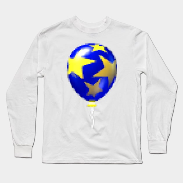 Blue Balloon Sprite Long Sleeve T-Shirt by SpriteGuy95